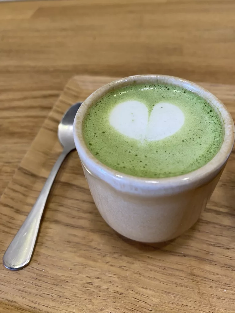 matcha cortado bonsai coffee