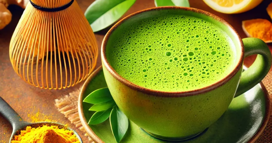 matcha con cúrcuma